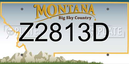 Z2813D Montana License Plate
