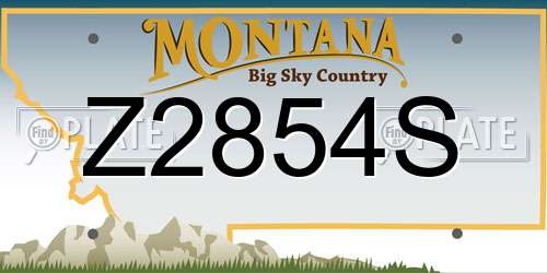 Z2854S Montana License Plate