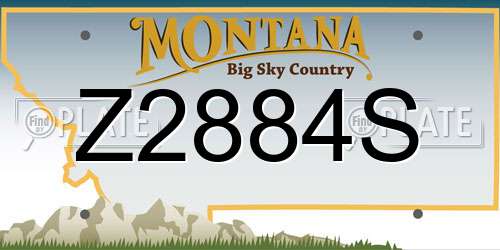 Z2884S Montana License Plate