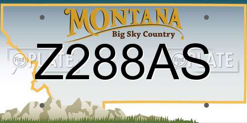 Z288AS Montana License Plate