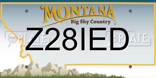 Z28IED Montana License Plate
