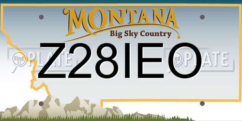 Z28IEO Montana License Plate
