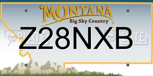Z28NXB Montana License Plate