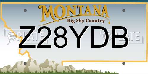 Z28YDB Montana License Plate