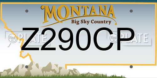 Z290CP Montana License Plate