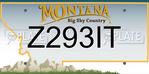 Z293IT Montana License Plate