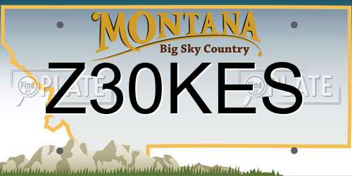 Z30KES Montana License Plate