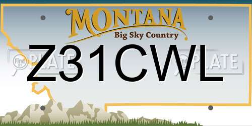 Z31CWL Montana License Plate