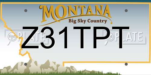 Z31TPT Montana License Plate