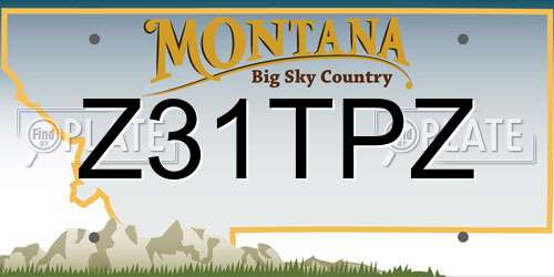 Z31TPZ Montana License Plate