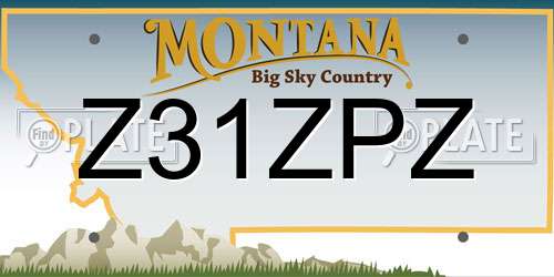 Z31ZPZ Montana License Plate