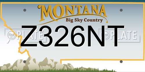 Z326NT Montana License Plate