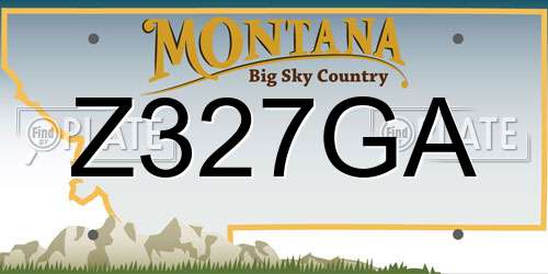 Z327GA Montana License Plate