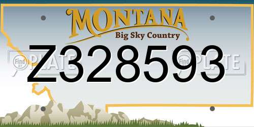 Z328593 Montana License Plate