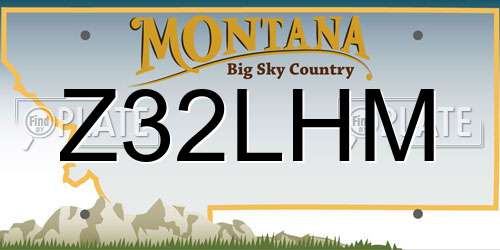 Z32LHM Montana License Plate