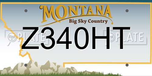 Z340HT Montana License Plate