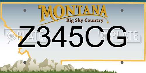 Z345CG Montana License Plate