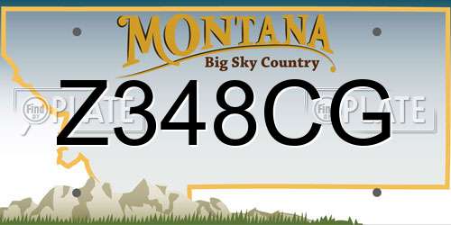 Z348CG Montana License Plate