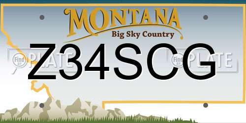 Z34SCG Montana License Plate