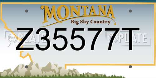 Z35577T Montana License Plate
