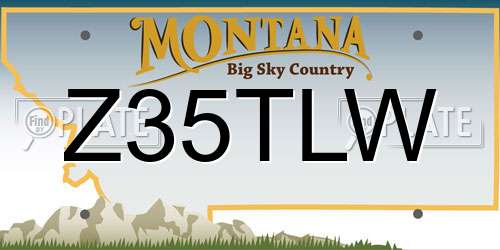 Z35TLW Montana License Plate