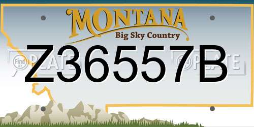 Z36557B Montana License Plate
