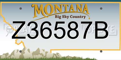 Z36587B Montana License Plate