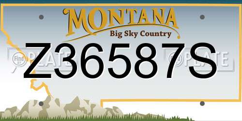 Z36587S Montana License Plate