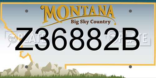 Z36882B Montana License Plate