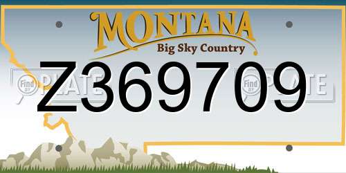 Z369709 Montana License Plate