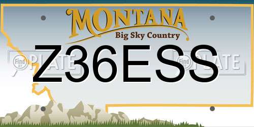 Z36ESS Montana License Plate