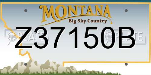 Z37150B Montana License Plate