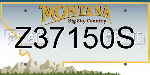 Z37150S Montana License Plate