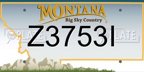 Z3753I Montana License Plate