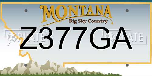 Z377GA Montana License Plate