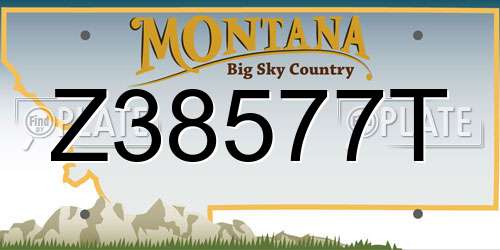 Z38577T Montana License Plate