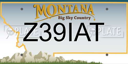Z39IAT Montana License Plate