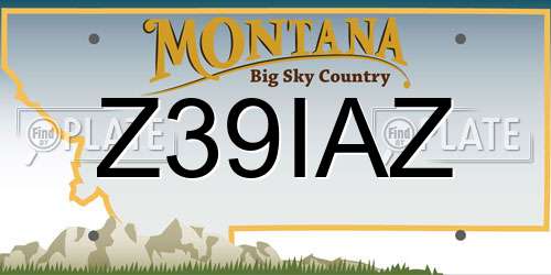 Z39IAZ Montana License Plate