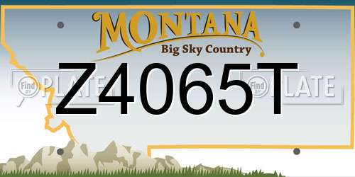 Z4065T Montana License Plate