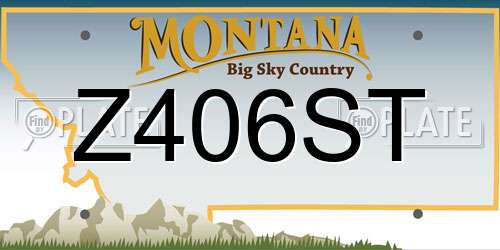 Z406ST Montana License Plate