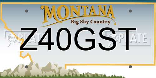 Z40GST Montana License Plate