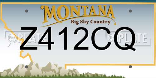 Z412CQ Montana License Plate