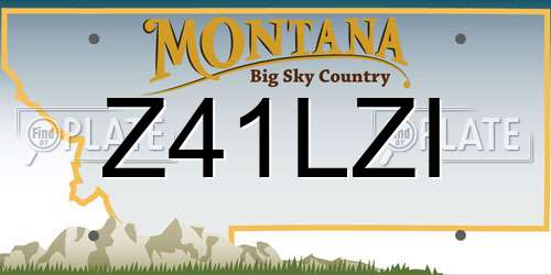 Z41LZI Montana License Plate