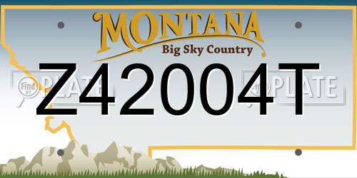 Z42004T Montana License Plate