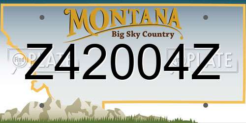Z42004Z Montana License Plate