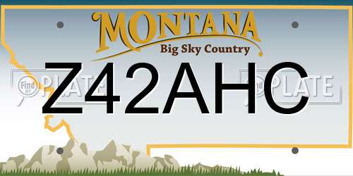 Z42AHC Montana License Plate