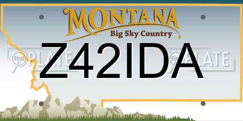 Z42IDA Montana License Plate