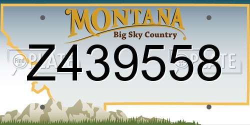 Z439558 Montana License Plate