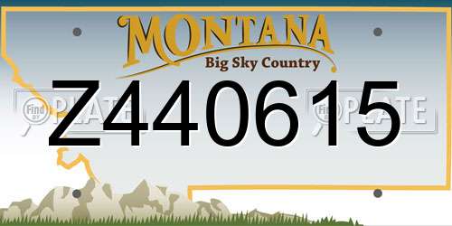 Z440615 Montana License Plate