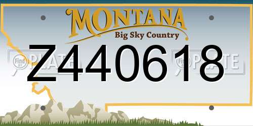 Z440618 Montana License Plate